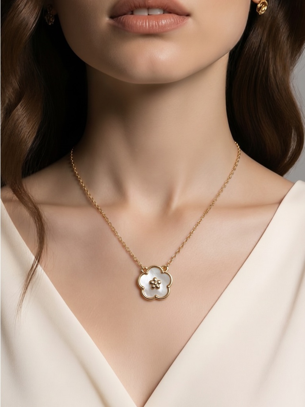 Park Lane Womens “Carmelia” Necklace Gold Tone Floral Statement Pendant NWT
